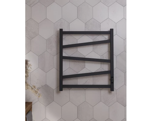 Полотенцесушитель электрический APEXTERMO Генезис GN00165BM 600x500, черный матовый