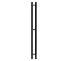Полотенцесушитель электрический APEXTERMO Луна LN10111BM 1100x80 с крючками, черный матовый