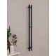 Полотенцесушитель электрический APEXTERMO Луна LN10111BM 1100x80 с крючками, черный матовый