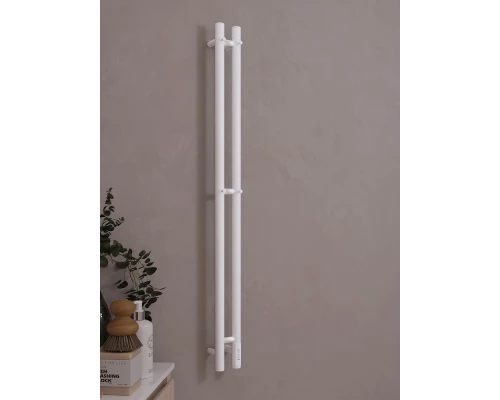Полотенцесушитель электрический APEXTERMO Луна LN10111WM 1100x80 с крючками, белый матовый