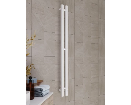Полотенцесушитель электрический APEXTERMO Сириус SR10111WM 1100x80 с крючками, белый матовый