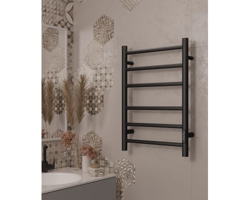 Полотенцесушитель электрический APEXTERMO Стелла ST00164BM 600x400, черный матовый