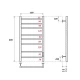 Полотенцесушитель электрический APEXTERMO Стелла ST00184BM 800x400, черный матовый