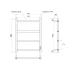 Полотенцесушитель электрический APEXTERMO Стелла Лайт ST00364BL 600x450, черный