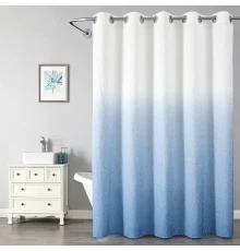 Штора для ванной комнаты (ДВУХСЛОЙНАЯ) 180*200 (бел.,синий) GANZER  (20/1шт)