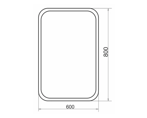 Зеркало Comforty Пион 60 светодиодная подсветка, бесконтактный сенсор 600*800