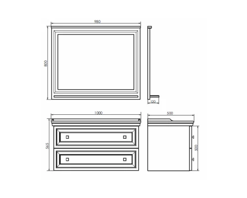COMFORTY. Зеркало "Феррара-100" белый глянец