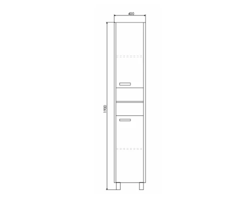 COMFORTY. Шкаф-колонна "Марио-40" дуб дымчатый