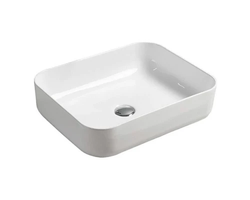 Тумба-умывальник "Амстердам-95" белая со столеш. под мрамор Калакатта Блэк с рак. COMFORTY T-Y9378