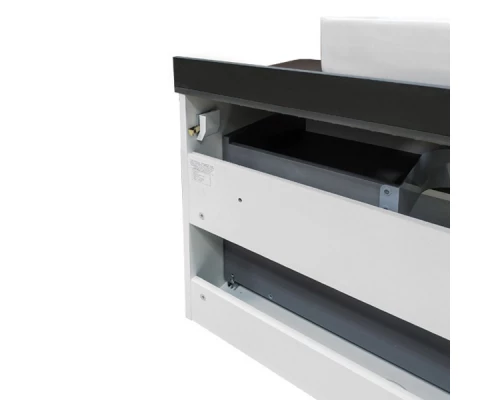 COMFORTY. Тумба-умывальник "Амстердам-95" белая с черной матовой столешницей с раковиной COMFORTY T-Y9378