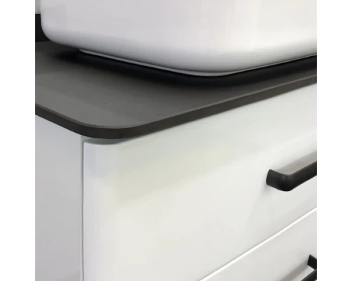 COMFORTY. Тумба-умывальник "Амстердам-95" белая с черной матовой столешницей с раковиной COMFORTY T-Y9378