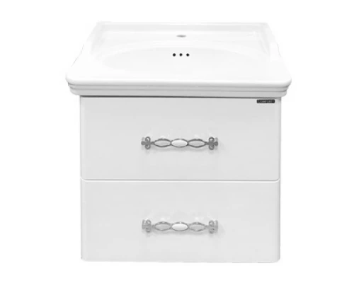 COMFORTY. Тумба-умывальник "Неаполь-65" белый глянец с раковиной 50165