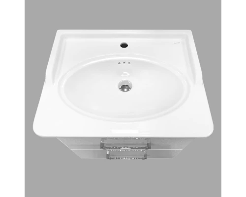 COMFORTY. Тумба-умывальник "Неаполь-65" белый глянец с раковиной 50165