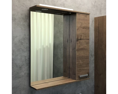 COMFORTY. Зеркало-шкаф "Марио-75" дуб темный