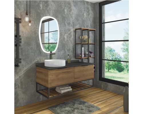 COMFORTY. Стеллаж подвесной "Порто-50" дуб тёмно-коричневый