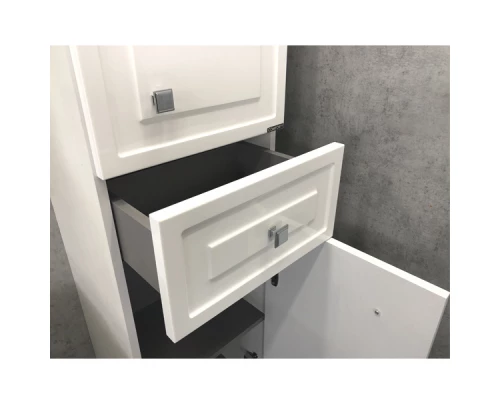 COMFORTY. Шкаф-колонна "Феррара-40" белый глянец