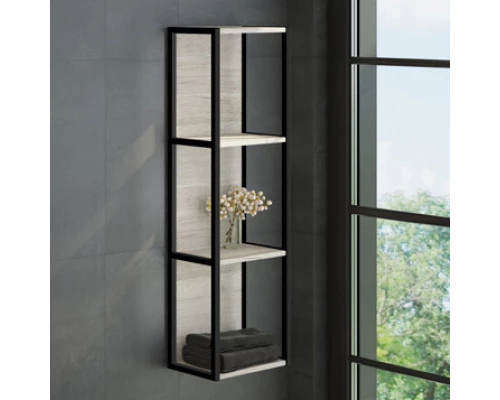 COMFORTY. Шкаф подвесной открытый "Дюссельдорф-35М" дуб дымчатый