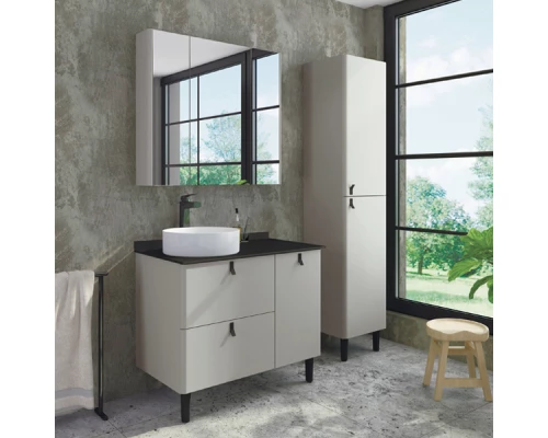 COMFORTY. Шкаф-колонна "Сорренто-40" светоло-серый