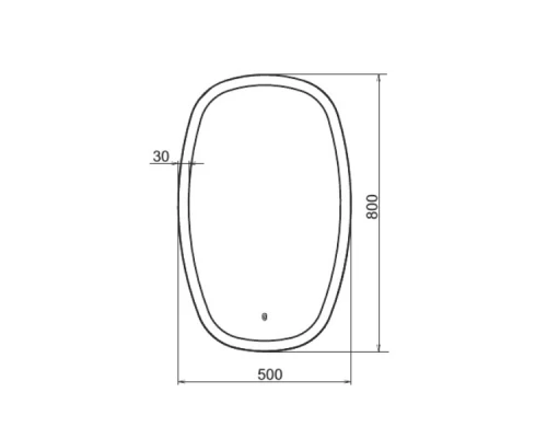 Зеркало Comforty Космея-50 светодиодная лента, бесконтактный сенсор 500*800