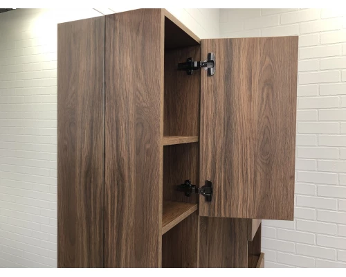 COMFORTY. Зеркало-шкаф "Бордо-90" дуб темно-коричневый