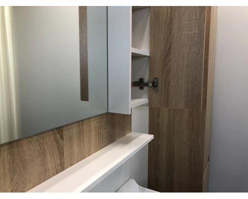 COMFORTY. Зеркало-шкаф "Рига-80" дуб сонома