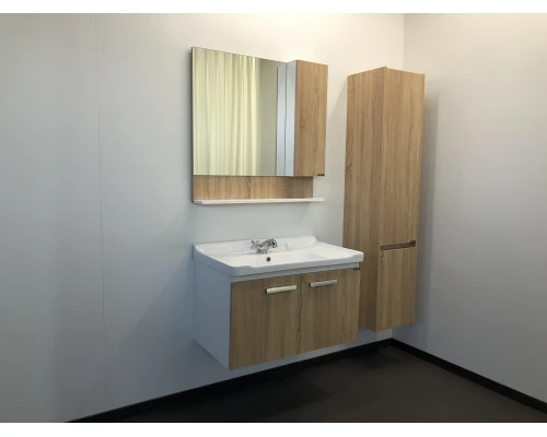 COMFORTY. Зеркало-шкаф "Рига-80" дуб сонома