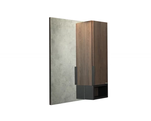 COMFORTY. Зеркало-шкаф "Франкфурт-75" дуб шоколадно-коричневый