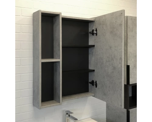 COMFORTY. Зеркало-шкаф "Франкфурт-60" бетон светлый