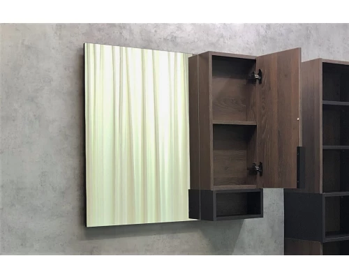 COMFORTY. Зеркало-шкаф "Франкфурт-90" дуб шоколадно-коричневый