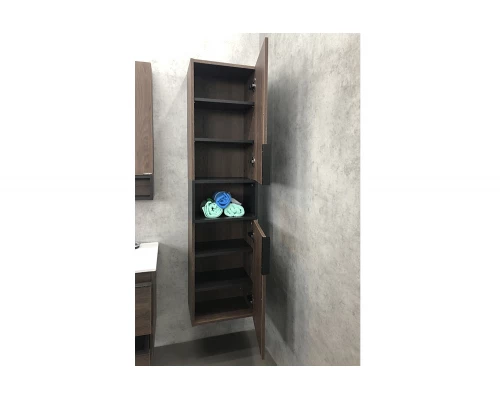 COMFORTY. Шкаф-колонна  "Франкфурт-40" дуб шоколадно-коричневый