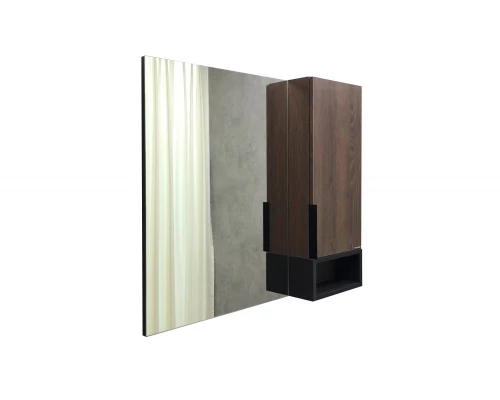 COMFORTY. Зеркало-шкаф "Франкфурт-90" дуб шоколадно-коричневый