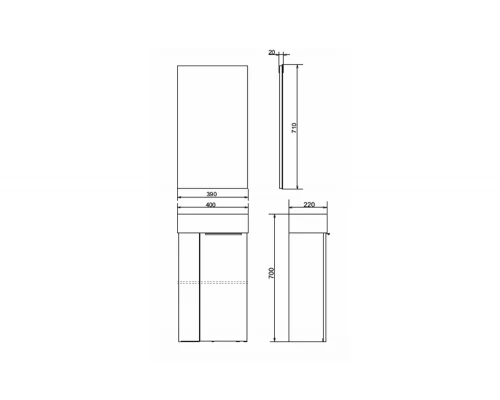 COMFORTY. Зеркало "Асти-40" дуб дымчатый