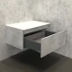 COMFORTY. Тумба подвесная "Осло-60" бетон светлый с белой столешницей