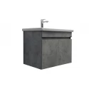 Тумба-умывальник подвесная Comforty Осло-70ПД бетон светлый с раковиной COMO 70