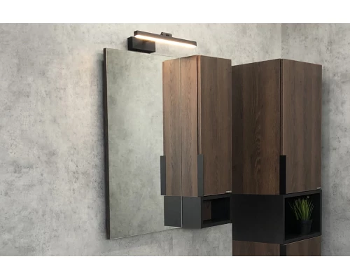 COMFORTY. Зеркало-шкаф "Франкфурт-75" дуб шоколадно-коричневый