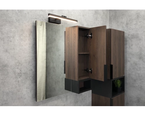 COMFORTY. Зеркало-шкаф "Франкфурт-75" дуб шоколадно-коричневый