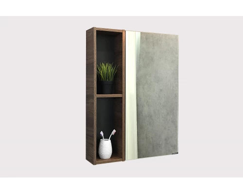 COMFORTY. Зеркало-шкаф "Штутгарт-60" дуб тёмно-коричневый