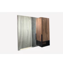 COMFORTY. Зеркало-шкаф "Штутгарт-90" дуб тёмно-коричневый