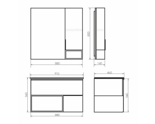 COMFORTY. Тумба-умывальник "Франкфурт-90" дуб шоколадно-коричневый с раковиной  COMFORTY 90E черная матовая