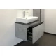 COMFORTY. Тумба-умывальник "Эдинбург-60" бетон светлый с черной столешницей №8, с раковиной COMFORTY 9055RA-50