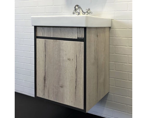 COMFORTY. Тумба-умывальник "Вена-45" дуб дымчатый с раковиной Адриана 45