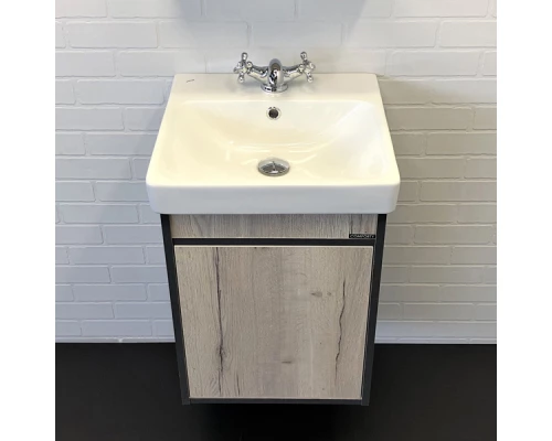 COMFORTY. Тумба-умывальник "Вена-45" дуб дымчатый с раковиной Адриана 45