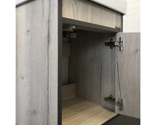 COMFORTY. Тумба-умывальник "Вена-45" дуб дымчатый с раковиной Адриана 45