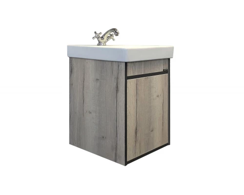 COMFORTY. Тумба-умывальник "Вена-45" дуб дымчатый с раковиной Адриана 45