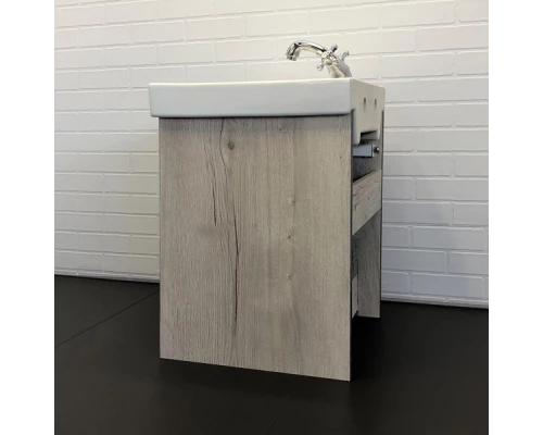 COMFORTY. Тумба-умывальник "Вена-45" дуб дымчатый с раковиной Адриана 45