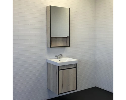 COMFORTY. Зеркало-шкаф "Вена-45" дуб дымчатый