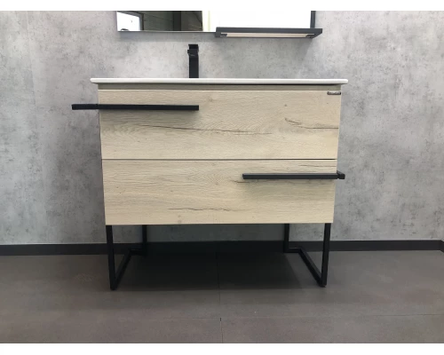 COMFORTY. Тумба-умывальник "Дюссельдорф-90" дуб дымчатый с рак. COMFORTY 9090EL