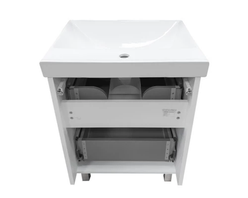 COMFORTY. Тумба-умывальник "Дублин-60" белый глянец с раковиной COMFORTY 8056