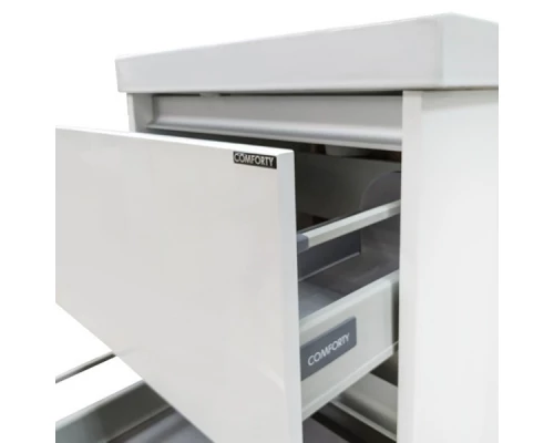 COMFORTY. Тумба-умывальник "Дублин-60" белый глянец с раковиной COMFORTY 8056