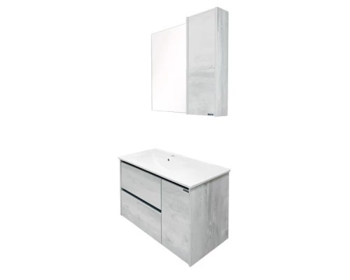 COMFORTY. Тумба-умывальник "Бремен-90" дуб белый с раковиной COMFORTY 9090EL